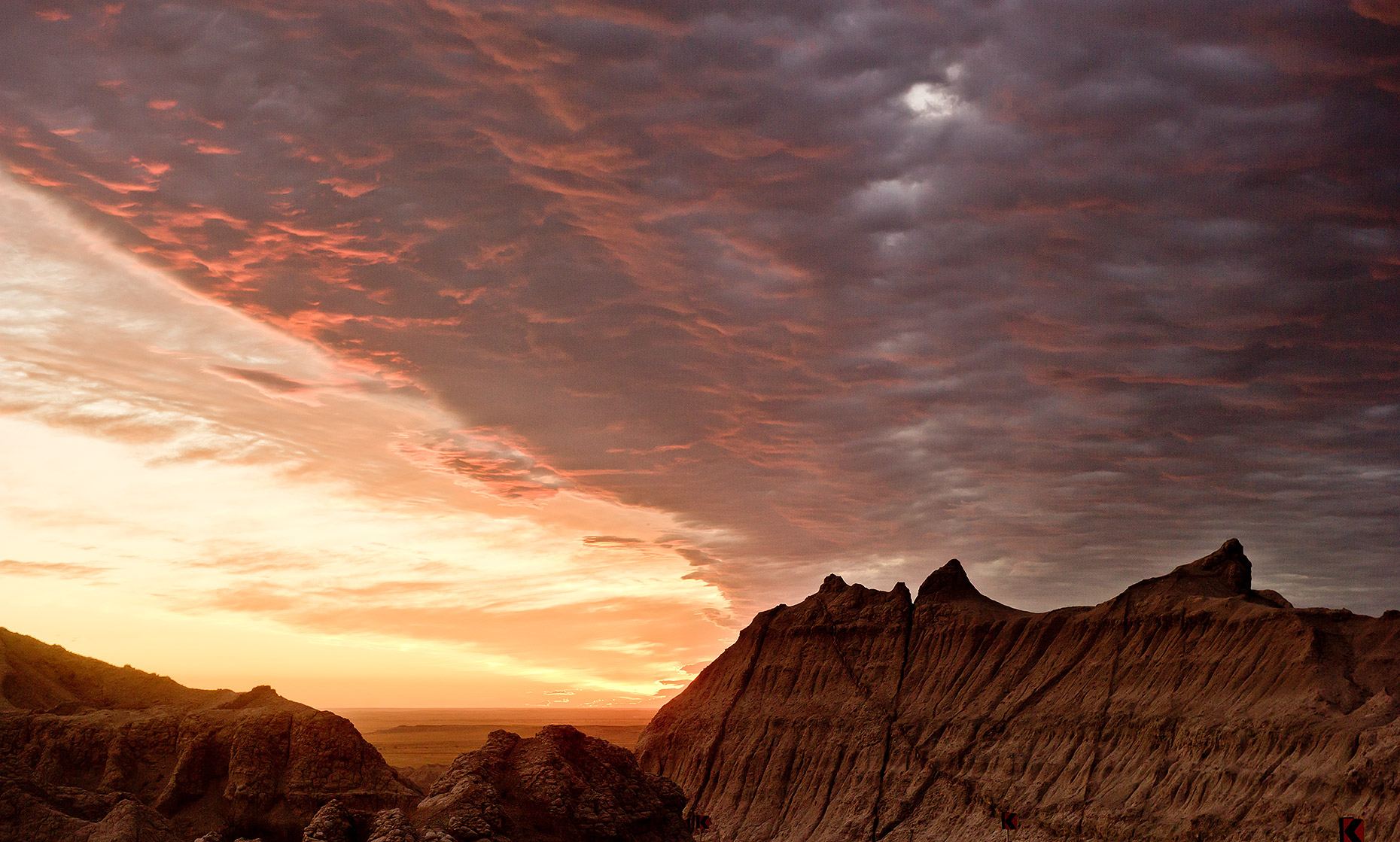 Sunrise in the Badlands