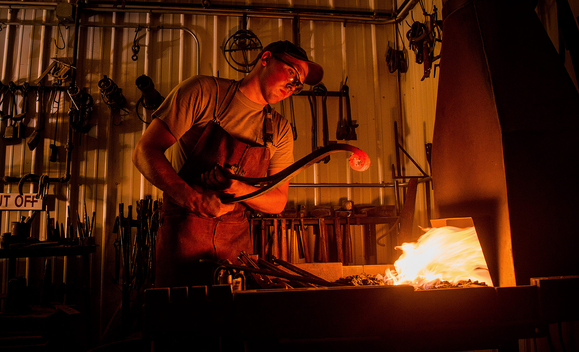 Blacksmith Working with Fire
