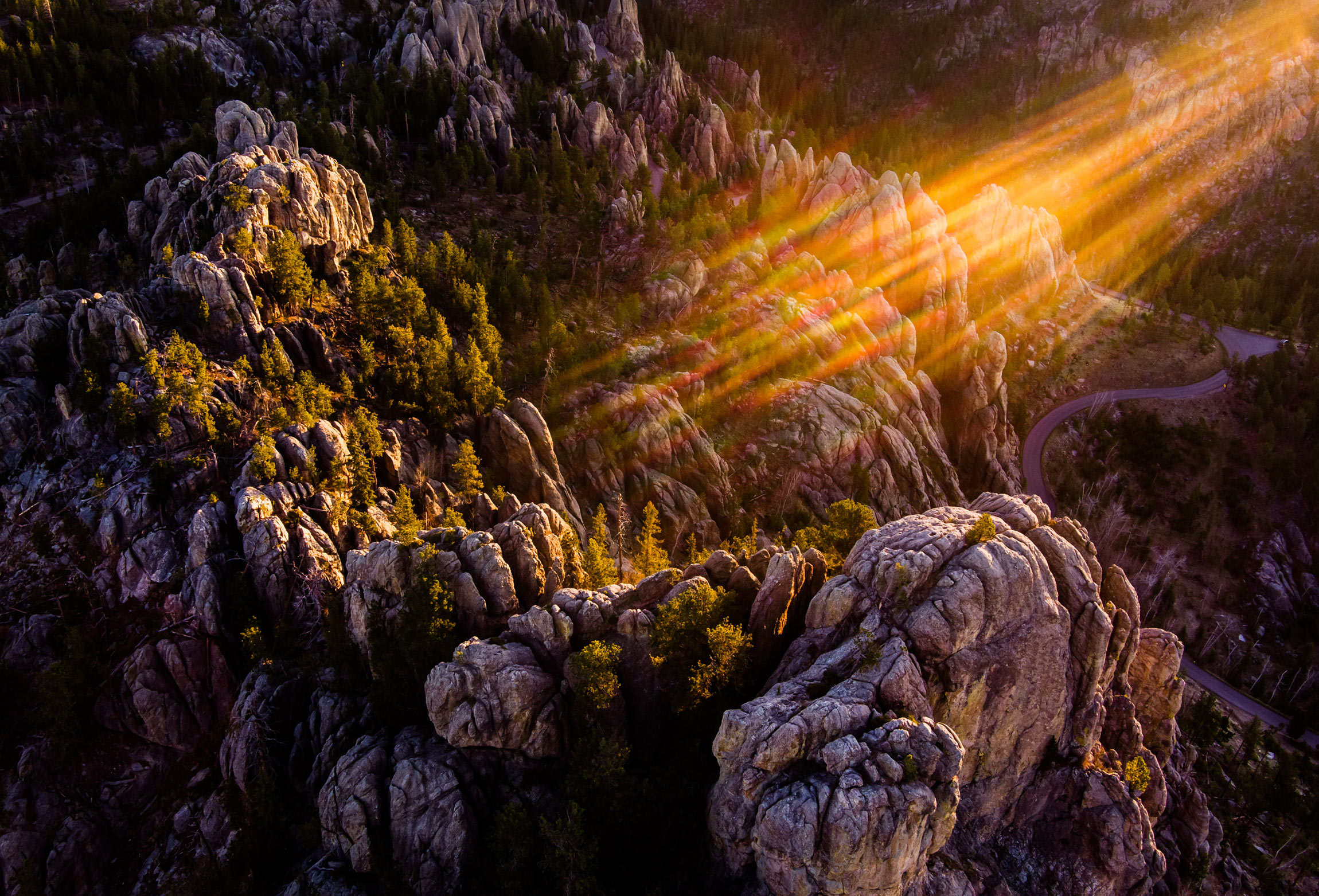 Custer State Park Needles Sunrise Rays