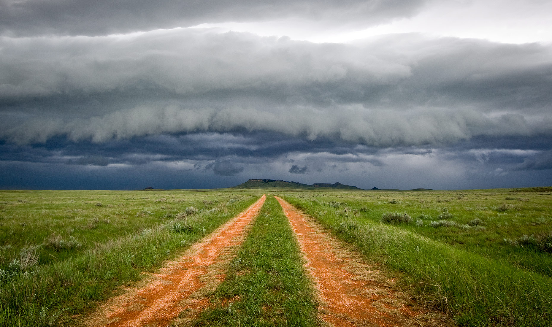 Country Road and Thunderstorm