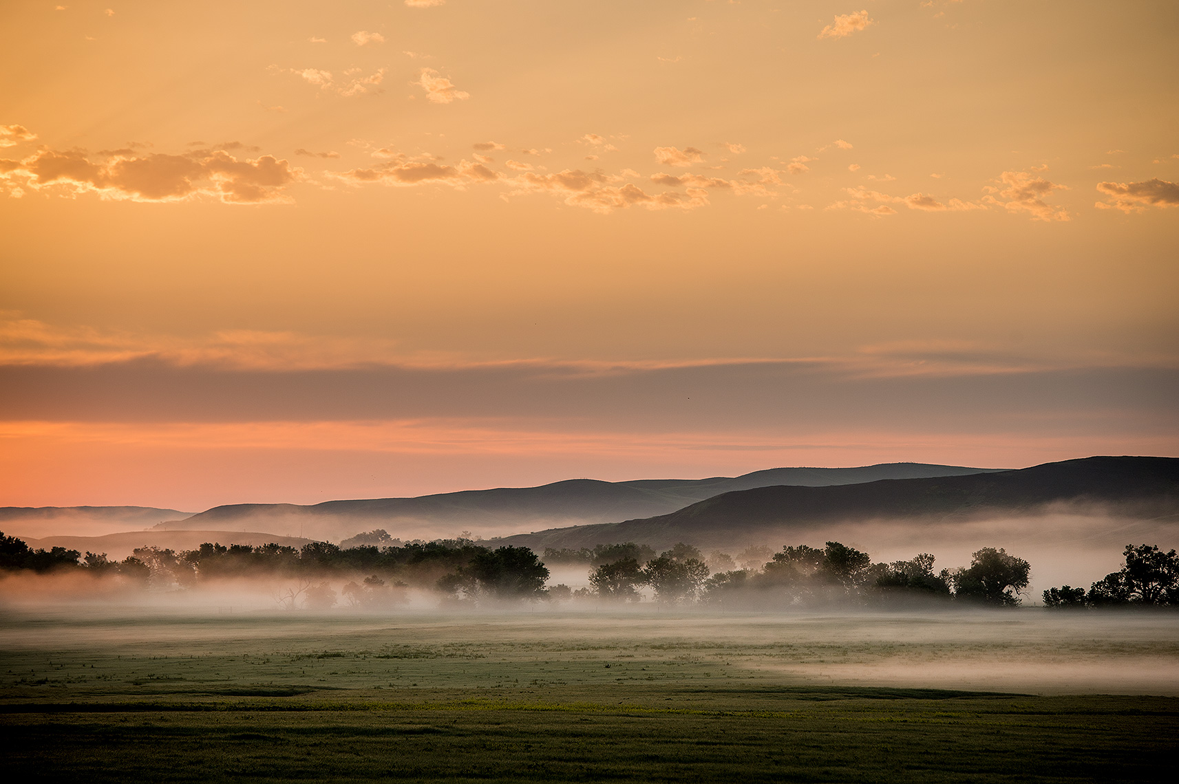Morning Fog on Great Plains Photo