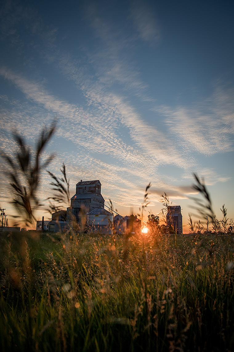Grain Elevator at Sunset