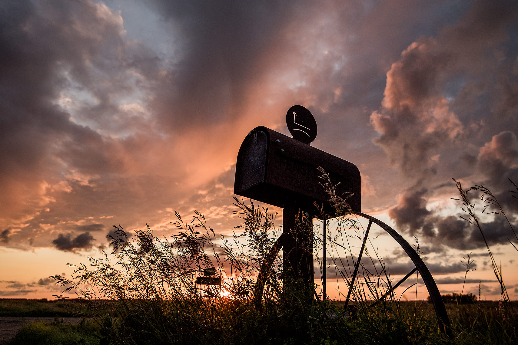Farm Mailbox and Sunset