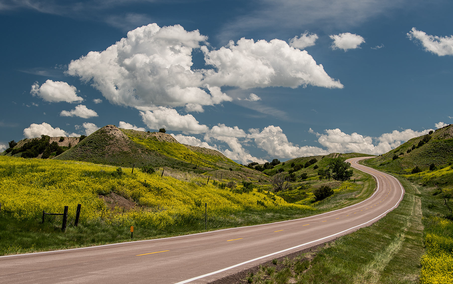 Country Highway on the Great Plains