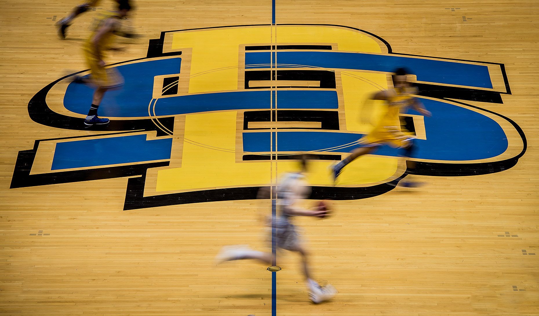 Basketball Court during Basketball Game