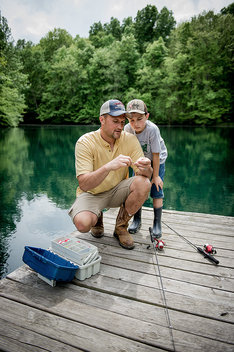 Father and Son Fishing Photo